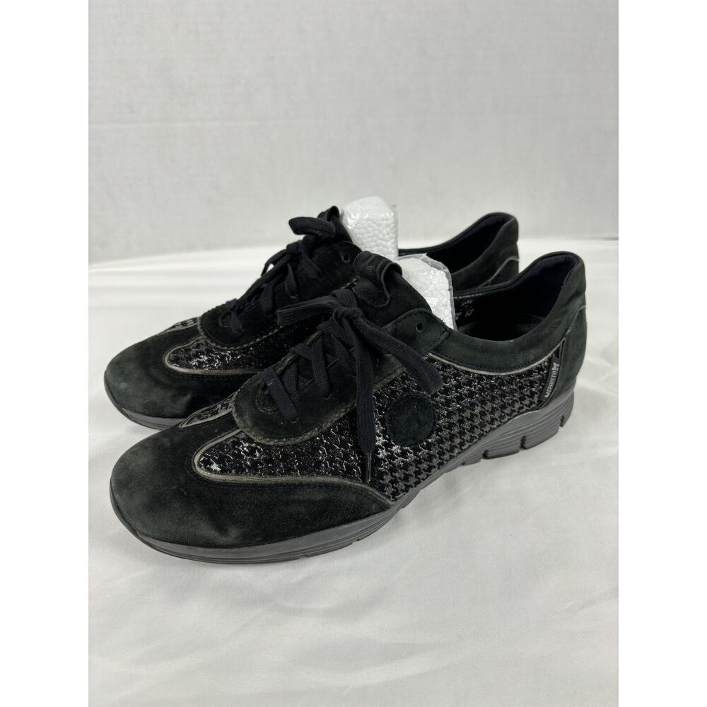 Mephisto Yael Runoff Air Jet System Walking Shoe Sneaker Black Leather Suede 10
